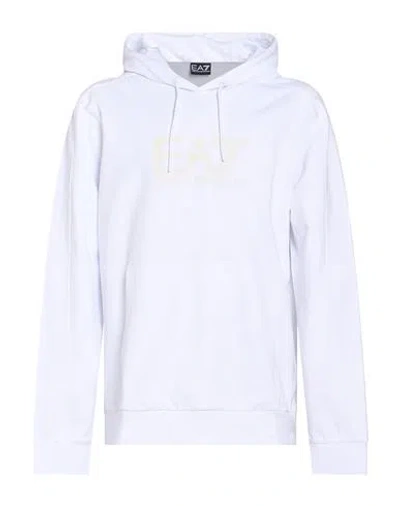 Ea7 Man Sweatshirt White Size Xxl Cotton