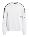Ea7 Man Sweatshirt White Size Xxl Cotton, Polyester, Elastane In Gray
