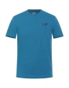 Ea7 Man T-shirt Azure Size Xl Cotton, Elastane In Blue