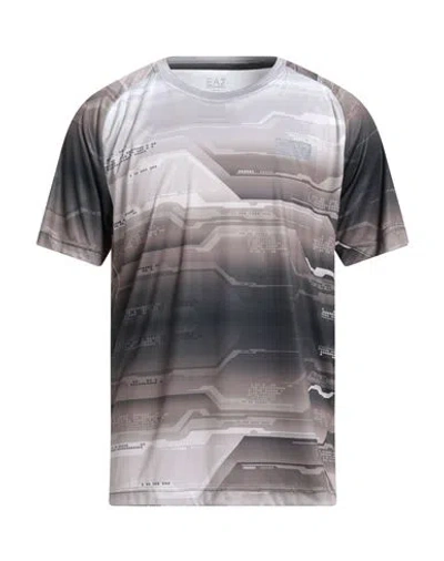 Ea7 Man T-shirt Beige Size Xl Polyester In Neutral