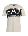 Ea7 Man T-shirt Beige Size Xxl Cotton