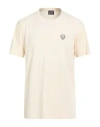 Ea7 Man T-shirt Beige Size Xxl Viscose, Polyamide, Elastane In Neutral