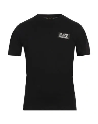 Ea7 Man T-shirt Black Size 3xl Cotton
