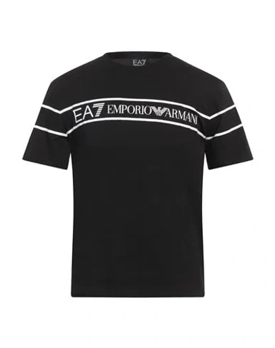 Ea7 Man T-shirt Black Size 3xl Cotton