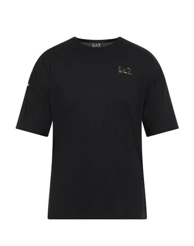 Ea7 Man T-shirt Black Size 3xl Cotton