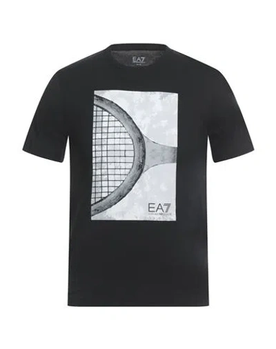 Ea7 Man T-shirt Black Size 3xl Cotton
