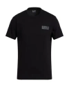 Ea7 Man T-shirt Black Size 3xl Cotton In Black