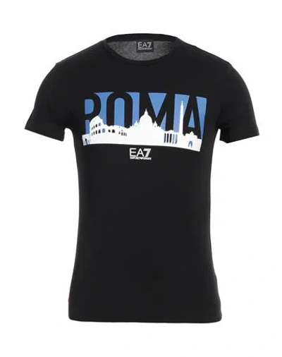 Ea7 Man T-shirt Black Size 3xl Cotton