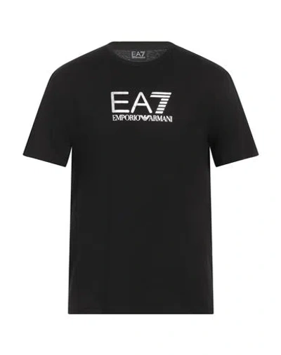 Ea7 Man T-shirt Black Size 3xl Cotton In Black