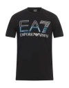 Ea7 Man T-shirt Black Size 3xl Cotton, Elastane In Black