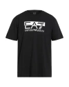 Ea7 Man T-shirt Black Size 3xl Cotton, Elastane