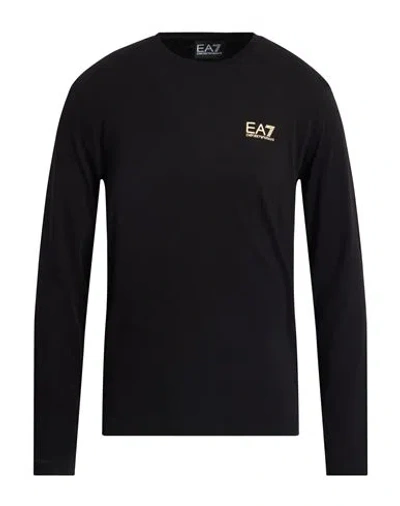 Ea7 Man T-shirt Black Size 3xl Cotton, Elastane