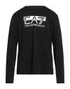 Ea7 Man T-shirt Black Size 3xl Cotton, Elastane In Black