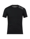 Ea7 Man T-shirt Black Size 3xl Polyester, Elastane