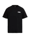 Ea7 Man T-shirt Black Size 3xl Recycled Polyester, Cotton, Elastane In Black