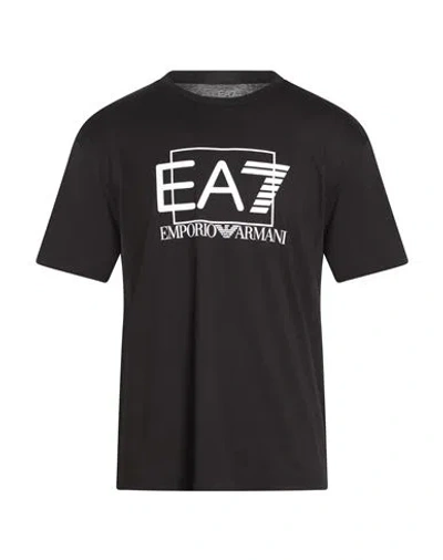Ea7 Man T-shirt Black Size L Cotton