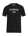 Ea7 Man T-shirt Black Size L Cotton In Black