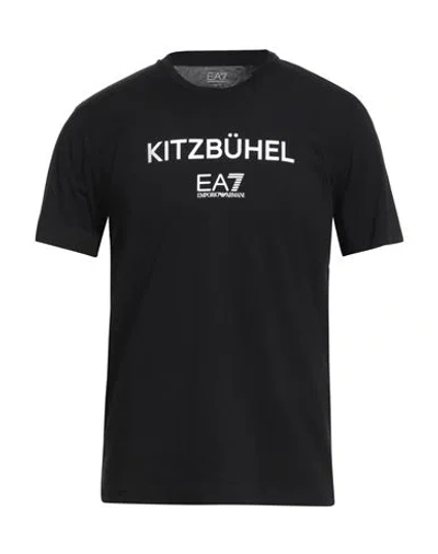 Ea7 Man T-shirt Black Size L Cotton