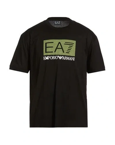 Ea7 Man T-shirt Black Size M Cotton