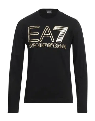Ea7 Man T-shirt Black Size Xl Cotton