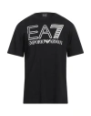 Ea7 Man T-shirt Black Size Xl Cotton In Black