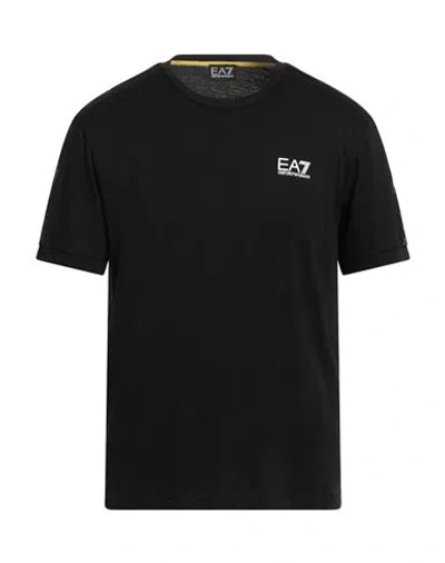 Ea7 Man T-shirt Black Size Xl Cotton