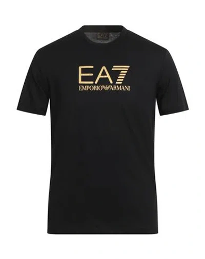 Ea7 Man T-shirt Black Size Xl Cotton