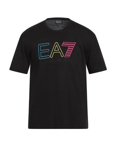Ea7 Man T-shirt Black Size Xl Cotton