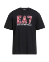 Ea7 Man T-shirt Black Size Xl Cotton