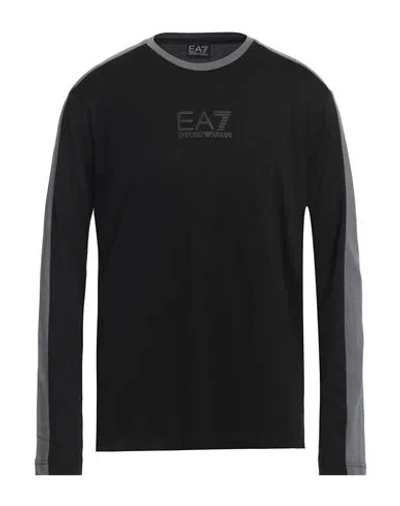 Ea7 Man T-shirt Black Size Xl Cotton