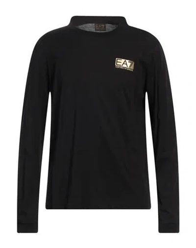 Ea7 Man T-shirt Black Size Xl Cotton