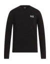 Ea7 Man T-shirt Black Size Xl Cotton, Elastane