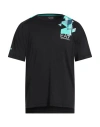 Ea7 Man T-shirt Black Size Xl Polyester, Elastane