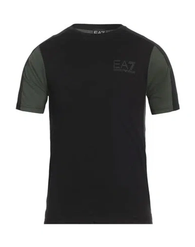 Ea7 Man T-shirt Black Size Xs Cotton