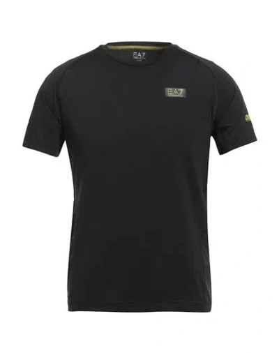 Ea7 Man T-shirt Black Size Xs Recycled Polyester, Elastane