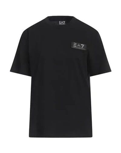 Ea7 Man T-shirt Black Size Xxl Cotton In Black