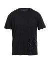 Ea7 Man T-shirt Black Size Xxl Cotton In Black