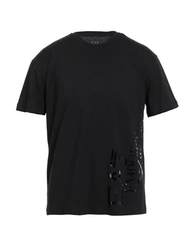 Ea7 Man T-shirt Black Size Xxl Cotton
