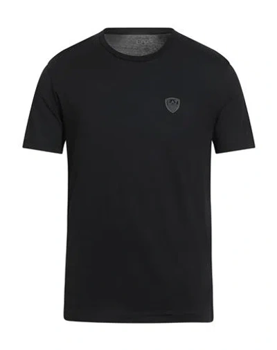 Ea7 Man T-shirt Black Size Xxl Cotton