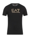 Ea7 Man T-shirt Black Size Xxl Cotton