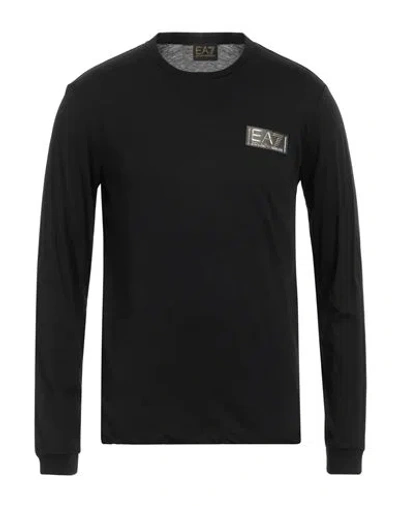 Ea7 Man T-shirt Black Size Xxl Cotton
