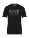 Ea7 Man T-shirt Black Size Xxl Cotton