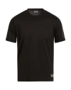 Ea7 Man T-shirt Black Size Xxl Polyester, Polyamide, Elastane