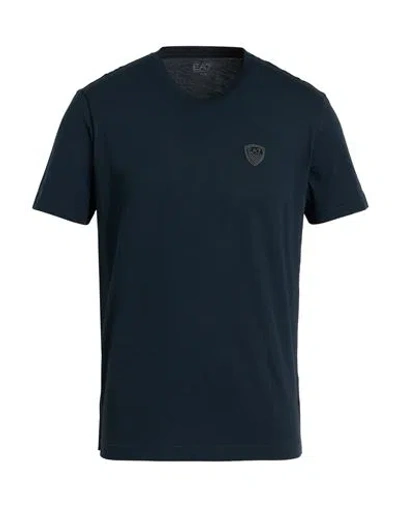 Ea7 Man T-shirt Blue Size 3xl Cotton