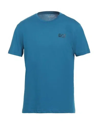 Ea7 Man T-shirt Blue Size L Cotton
