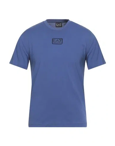 Ea7 Man T-shirt Blue Size Xl Cotton