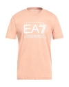 Ea7 Man T-shirt Blush Size Xxl Cotton In Pink