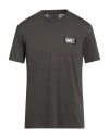 Ea7 Man T-shirt Charcoal Size Xl Cotton In Gray