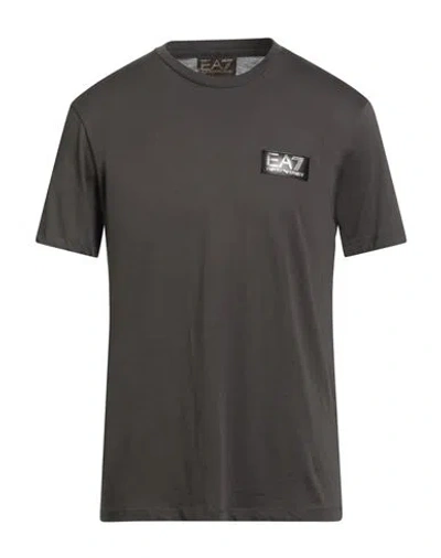Ea7 Man T-shirt Charcoal Size Xl Cotton In Gray