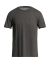 Ea7 Man T-shirt Charcoal Size Xl Cotton In Green